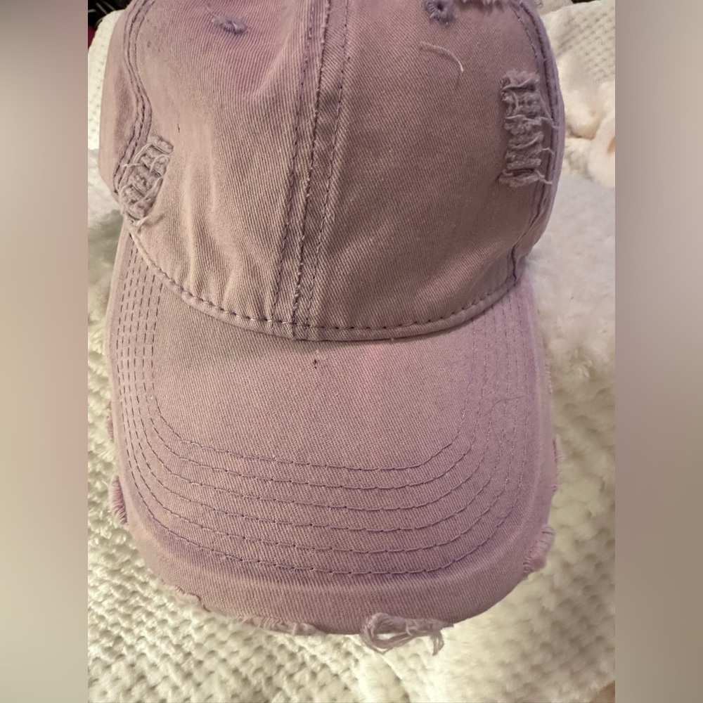 NWT DISTRESSED PURPLE HAT